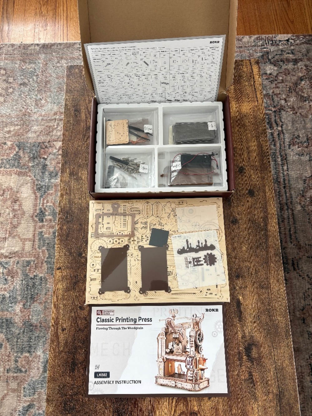 ROKR Classic Printing Press 3D Wooden Puzzle LK602 - NEW - Picture 3 of 4